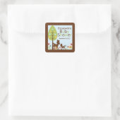 ベビーディアボーイ赤ちゃんシャワー招待状 スクエアシール (バッグ)