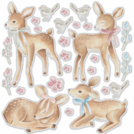 ベビーディアー&バードベッドルームウォールセット シール