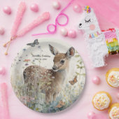 ベビーディア蝶の誕生日パーティー名日付 ペーパープレート (パーティー)