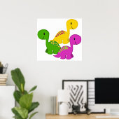 ベビーディノトリプレット ポスター (ホームオフィス)