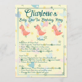 ベビーディノバースデーパーティー メニュー