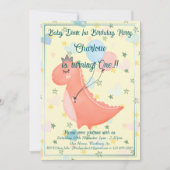ベビーディノバースデーパーティー 招待状 (正面)