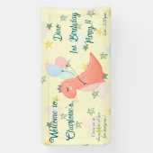 ベビーディノバースデーパーティー 横断幕 (縦)