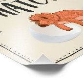 ベビーディノ狩りおよびハッチ恐竜誕生日標識 フォトプリント (角)