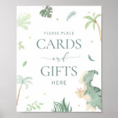 ベビーディーノカードとギフトサイン ポスター (正面)