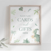 ベビーディーノカードとギフトサイン ポスター