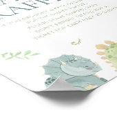 ベビーディーノベイビーシャワーモモモザバーサイン ポスター (角)