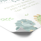 ベビーディーノベイビーシャワーモモモザバーサイン ポスター (角)