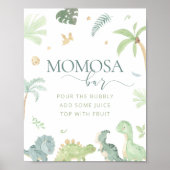 ベビーディーノベイビーシャワーモモモザバーサイン ポスター (正面)