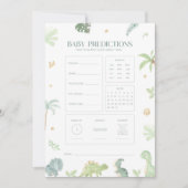 ベビーディーノベビーシャワーベビー予測ゲーム 招待状 (正面)