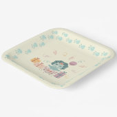 ベビーディーノ誕生日紙プレート ペーパープレート (傾斜あり)