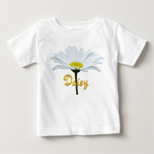 ベビーデイジーTシャツパーソナライズされたデイジーベビーシャツ ベビーTシャツ
