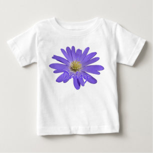 ベビーデイジーTシャツ 名入れ パープル ベビーシャツ ベビーTシャツ