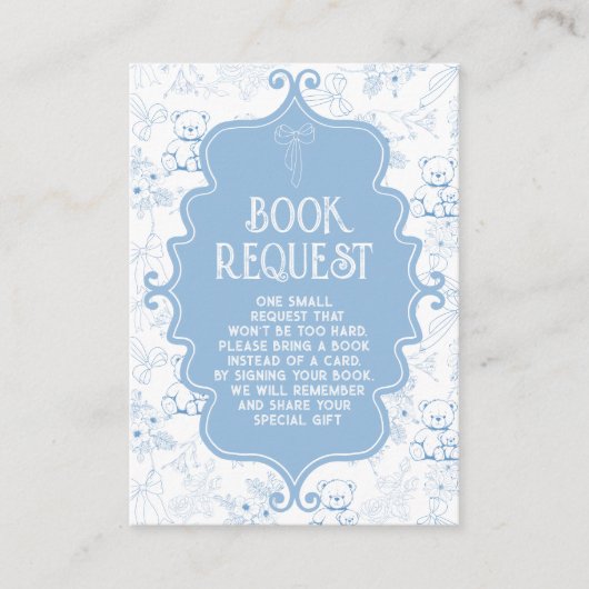 ベビートイルドゥジュイベアブルーの本 エンクロージャーカード (正面)