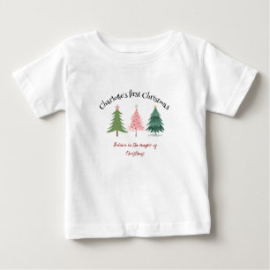 ベビートップ – 初めてのクリスマス- 0~24分 ベビーTシャツ