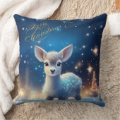 ベビートナカイと聖降誕祭のお祝い クッション (ブランケット)