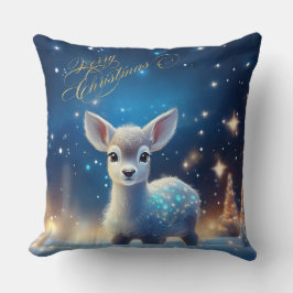 ベビートナカイと聖降誕祭のお祝い クッション