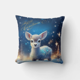 ベビートナカイと聖降誕祭のお祝い クッション