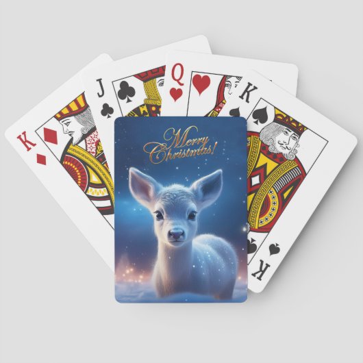 ベビートナカイと聖降誕祭のお祝い トランプ (裏面)