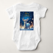 ベビートナカイと聖降誕祭のお祝い ベビーボディスーツ (裏面)