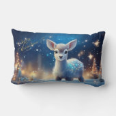 ベビートナカイと聖降誕祭のお祝い ランバークッション (裏面)