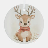 ベビートナカイデザインオンのガラスオーナメント ガラスオーナメント (裏面)