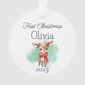 ベビートナカイ初めてのクリスマスアクリル オーナメント