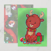 ベビートナカイ葉書 シーズンポストカード (正面/裏面)