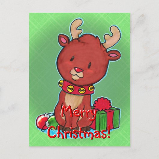 ベビートナカイ葉書 シーズンポストカード (正面)