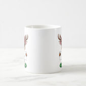 ベビートナカイ顔キッズクリスマスマグ コーヒーマグカップ (中央)