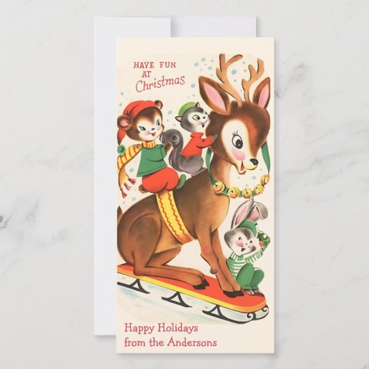 ベビートナディアスレディングカスタムヴィンテージクリスマス シーズンカード (正面)