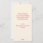 ベビートナディアスレディングカスタムヴィンテージクリスマス シーズンカード (裏面)