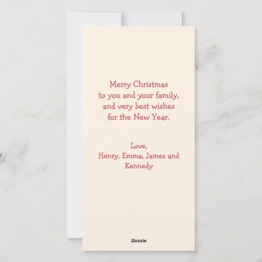 ベビートナディアスレディングカスタムヴィンテージクリスマス シーズンカード (裏面)