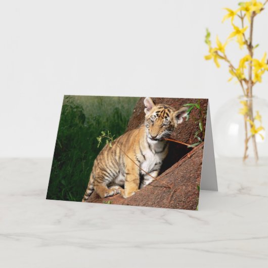 ベビートラのグリーティングカード カード (黄色い花)