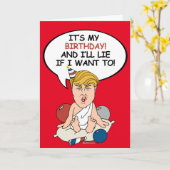 ベビートランプ誕生日カード – それは私の誕生日と私' カード (黄色い花)