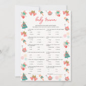 ベビートリビアクリスマスベビーシャワーゲームカード シーズンカード (正面)