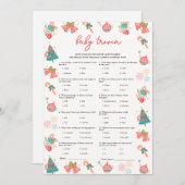 ベビートリビアクリスマスベビーシャワーゲームカード シーズンカード (正面/裏面)