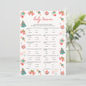 ベビートリビアクリスマスベビーシャワーゲームカード シーズンカード (スタンド正面)