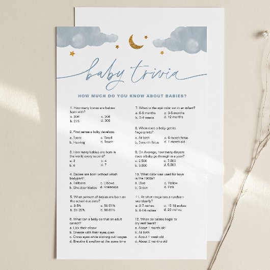 ベビートリビアシャワーゲームボーイトゥインクルリトルスター