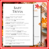 ベビートリビア&アンサー赤ちゃんシャワーゲームかわいいクマ 招待状