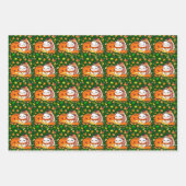 ベビートルコとカボチャ祝の感謝祭 ラッピングペーパーシート (正面2)