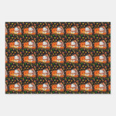 ベビートルコとカボチャ祝の感謝祭 ラッピングペーパーシート (正面)