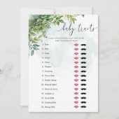 ベビートレイトウォーターカラー緑ベビーシャワーゲーム 招待状 (正面)