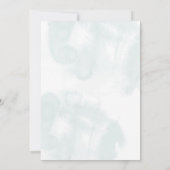 ベビートレイトウォーターカラー緑ベビーシャワーゲーム 招待状 (裏面)