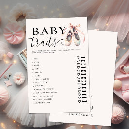 ベビートレイトガールシャワーゲームピンクバレリナシューズ チラシ