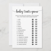 ベビートレイトゲーム赤ちゃんシャワーパーティーゲームカード 招待状 (正面)