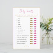 ベビートレイトシャワーゲームアドバイスカード (スタンド正面)