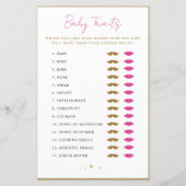 ベビートレイトシャワーゲームアドバイスカード (正面)