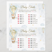 ベビートレイトベビーシャワーゲーム (正面/裏面)