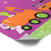 ベビートレインユダヤ人ベビー名前付け誕生証明書 ポスター (角)